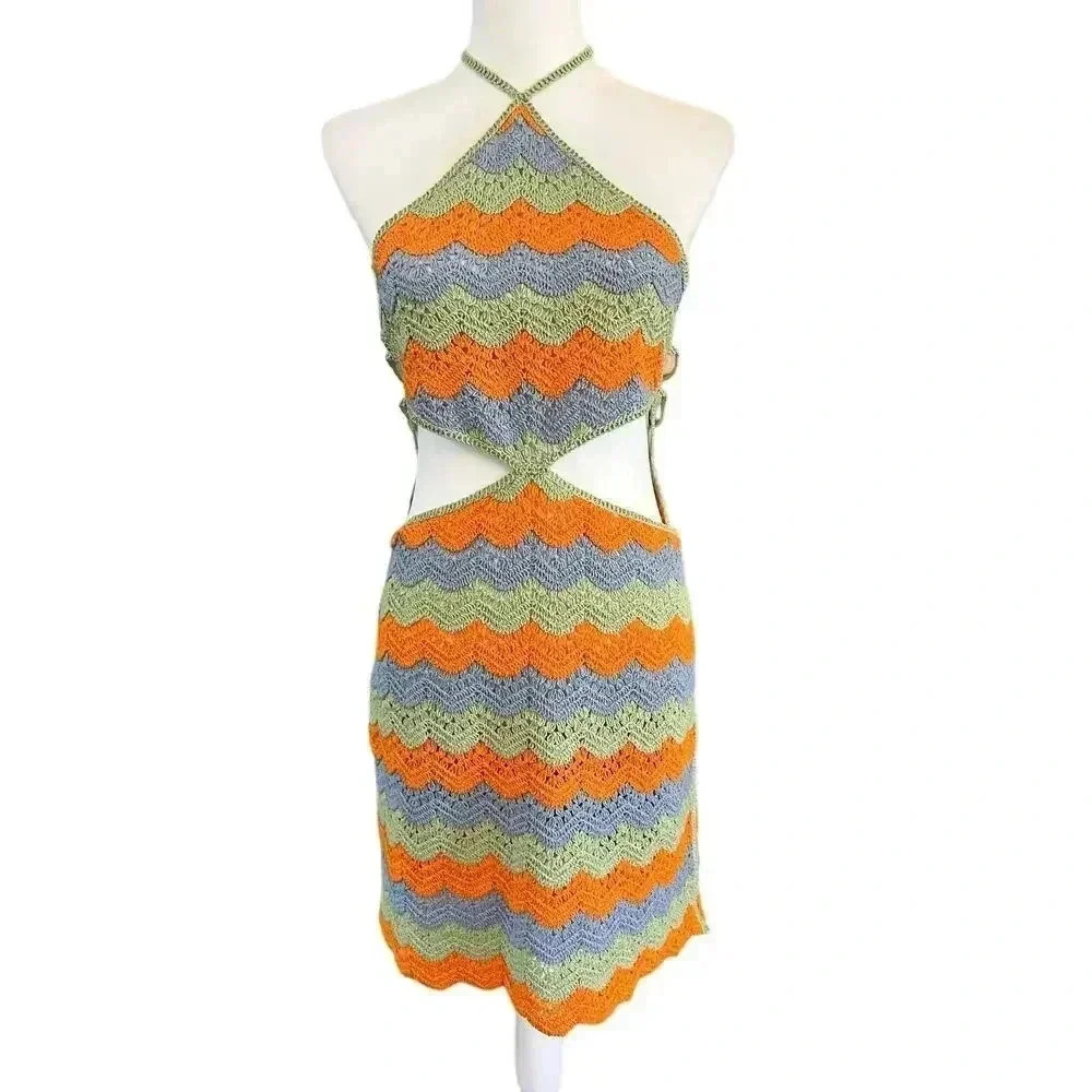 ZARA chroched mini dress limited edition womens size medium - Picture 5 of 12